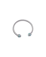 Βραχιόλι χειροπέδα ατσάλινη με τυρκουάζ - Image 2