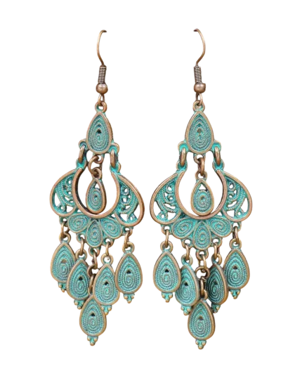 Σκουλαρίκια μπρονζέ ethnic boho