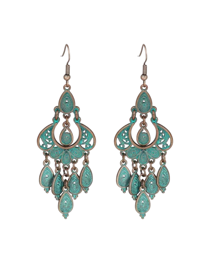 Σκουλαρίκια μπρονζέ ethnic boho - Image 2