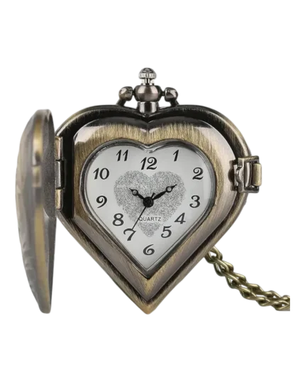 Ρολόι κρεμαστό λαιμού τυπου ρετρό μπρονζέ