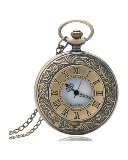 Ρολόι κρεμαστό λαιμού τυπου ρετρό μπρονζέ