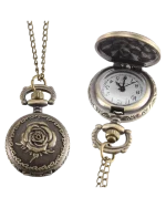 Ρολόι κρεμαστό λαιμού στυλ ρετρό μπρονζέ