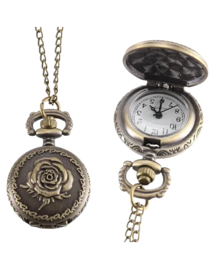 Ρολόι κρεμαστό λαιμού στυλ ρετρό μπρονζέ