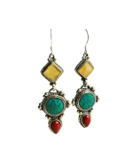 Σκουλαρίκια ethnic boho Nepal Tibet