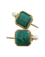 Σκουλαρίκια σε στύλ ρετρό με περλίτσες - Image 3