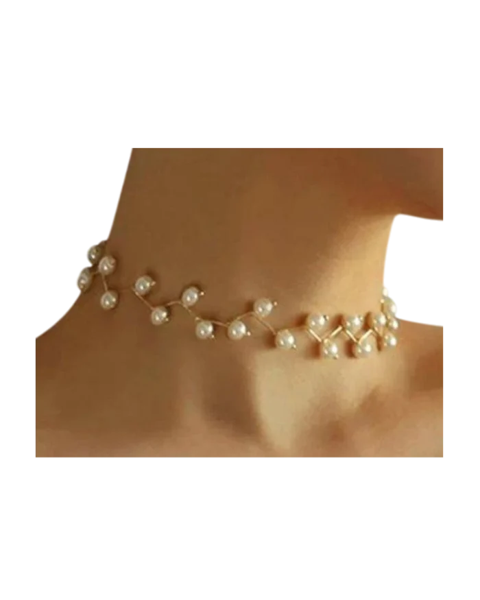 Κολιέ-choker με πέρλες - Image 3