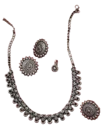 Κολιέ σετ με δαχτυλίδι, σκουλαρίκια και σκουλαρίκι μύτης ethnic boho Indian - Image 5