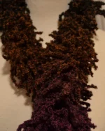 Φουλάρι χειροποίητο πλεκτό δίχρωμο - Image 3