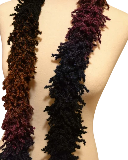 Φουλάρι χειροποίητο πλεκτό δίχρωμο