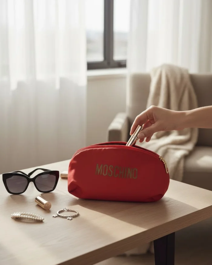 Τσάντα MOSCHINO REDWALL αυθεντική σέ κόκκινο χρώμα σέ προσφορά - Image 6