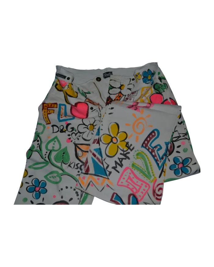 Παντελόνι DOLCE GABBANA πολύχρωμο vintage - Image 5
