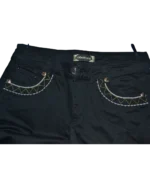 Παντελόνι ROBERTO CAVALLI μαύρο μέ κέντημα - Image 2