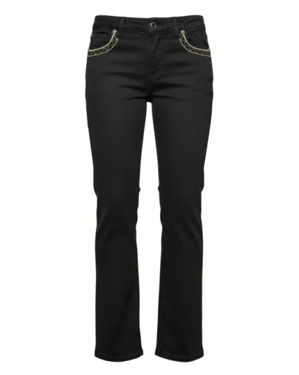 Παντελόνι ROBERTO CAVALLI μαύρο μέ κέντημα