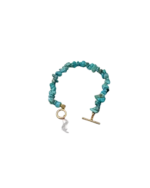 Βραχιόλι με τυρκουάζ και κρεμαστή πέρλα - Image 2