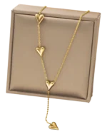 Κολιέ απο ανοξείδωτο ατσάλι “καρδούλες” - Image 2