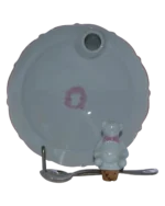 Μπώλ Γαλλικής πορσελάνης από collection Tsitouras γιά bebe μέ ασημένιο στραβοκούταλο - Image 3