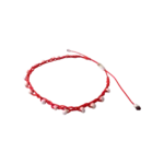 Βραχιόλι χειροποίητο Μαρτη μέ λευκή χάνδρα