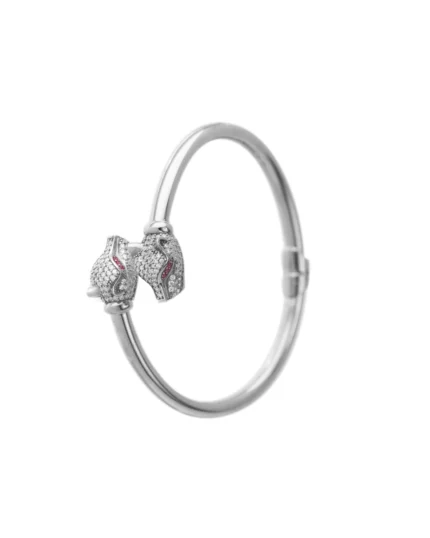 Βραχιόλι ασημένιο “πάνθηρας” με ζιρκόν