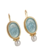 Σκουλαρίκια σε στύλ ρετρό με περλίτσες