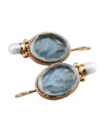 Σκουλαρίκια σε στύλ ρετρό με περλίτσες - Image 2