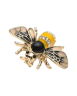 Καρφίτσα “μέλισσα” με σμάλτο και κρύσταλλα - Image 3