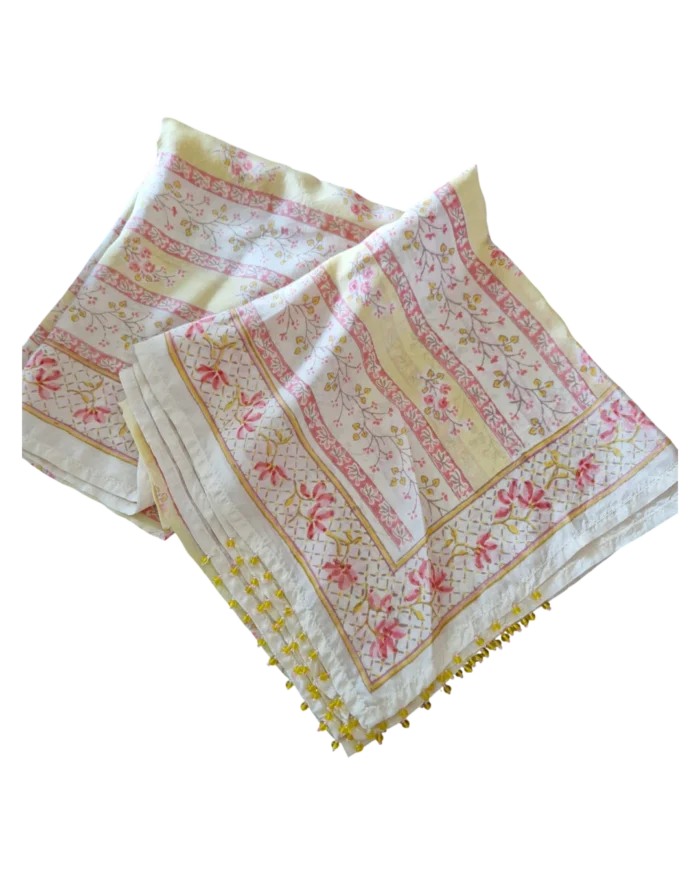 Φουλάρι μεταξωτό με χανδρούλες boho vintage - Image 3