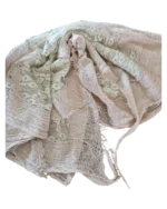 Φουλάρι με γάζα και δαντέλα boho vintage - Image 3