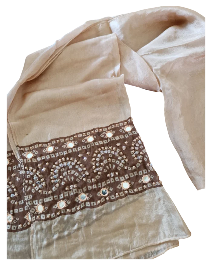 Φουλάρι μεταξωτό Indian boho vintage - Image 3
