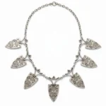 Κολιέ χειροποίητο επάργυρο ethnic boho tribal