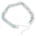 Ζώνη μεταλλική με κρύσταλλα και πέρλες