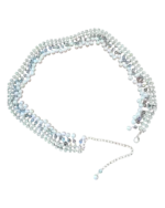 Ζώνη μεταλλική με κρύσταλλα και πέρλες