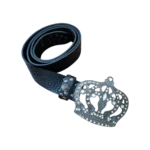 Ζώνη δερμάτινη με “κορώνα” αγκράφα