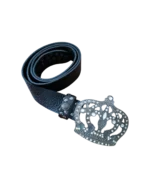 Ζώνη δερμάτινη με “κορώνα” αγκράφα