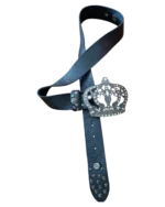 Ζώνη δερμάτινη με “κορώνα” αγκράφα - Image 2