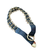 Ζώνη απο δέρμα και μέταλλο πλεκτή vintage - Image 2