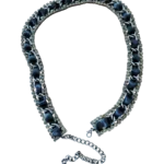 Ζώνη με μέταλλο – ύφασμα και κρύσταλλα πλεκτή