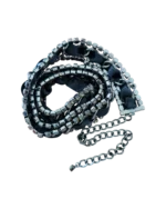 Ζώνη με μέταλλο – ύφασμα και κρύσταλλα πλεκτή - Image 2