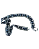 Ζώνη με μέταλλο – ύφασμα και κρύσταλλα πλεκτή - Image 3