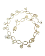 Ζώνη μεταλλική με κρεμαστά τρούκς boho - Image 2