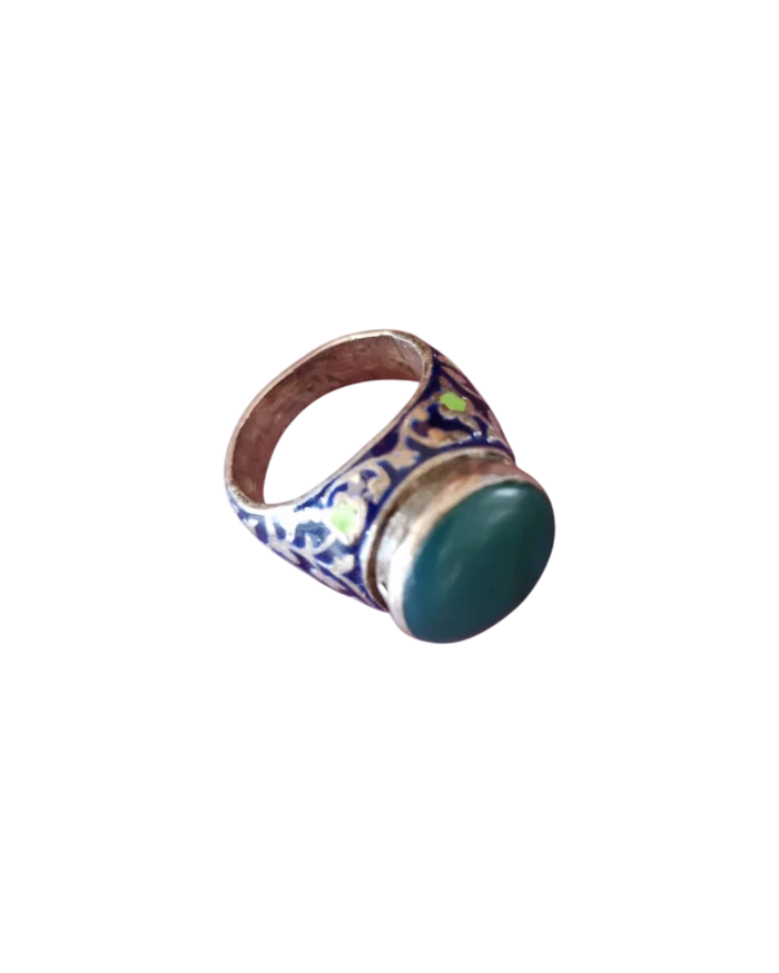 Δαχτυλίδι χειροποίητο ασημένιο ethnic boho Afghan vintage - Image 3