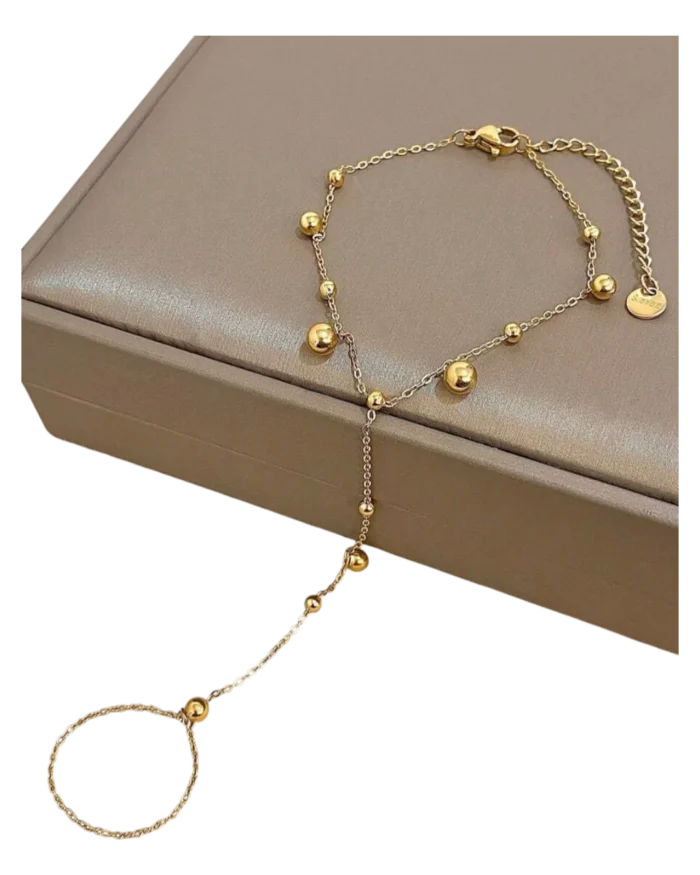 Βραχιόλι-δαχτυλίδι slave bracelet ethnic boho απο ανοξείδωτο ατσάλι - Image 2