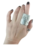 Δαχτυλίδι χειροποίητο επάργυρο boho - Image 2