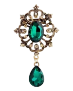 Καρφίτσα μπρονζέ σε ρετρό στύλ με κρύσταλλα