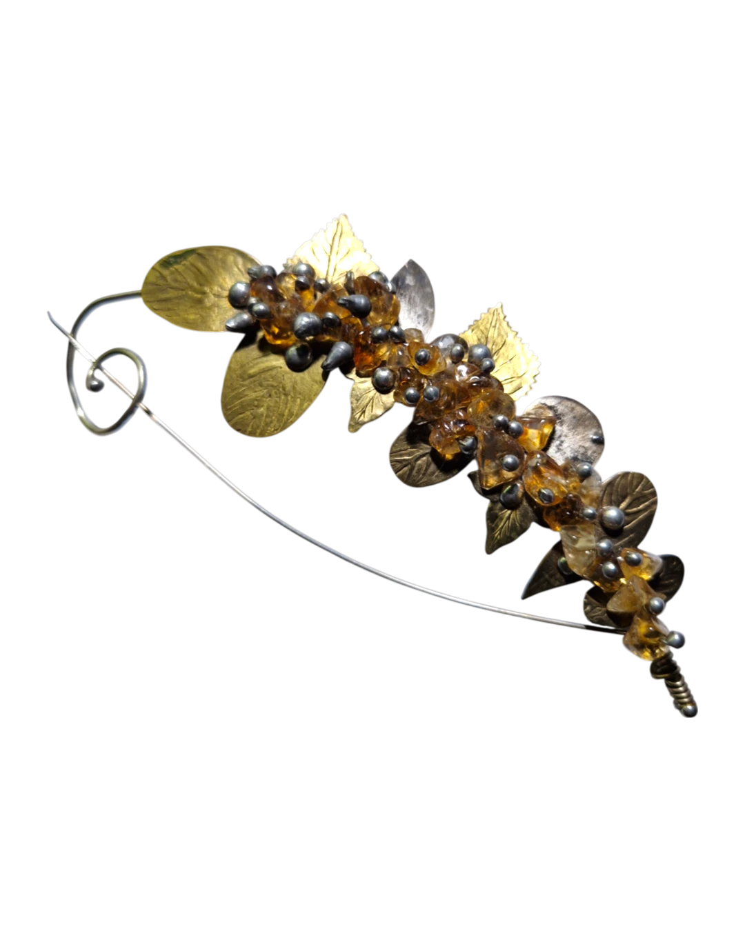 an.22601 (2) Καρφίτσα χειροποίητη boho vintage - Image 1
